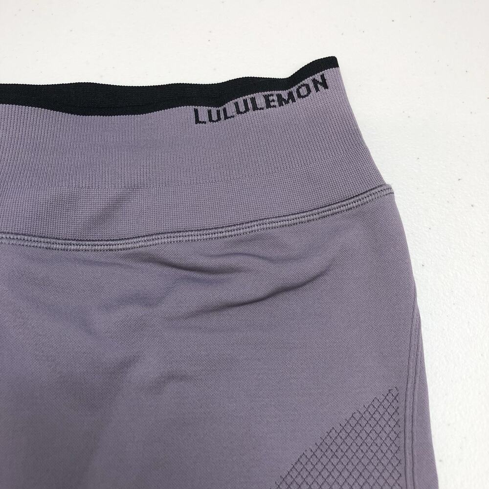 Lululemon Iconic Sweat Tight Purple Seamless Pant Leggings Womens Size 12 - Picture 5 of 8